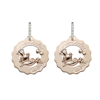Earrings Chantecler Woman Logo in Rose Gold Diamante 38059